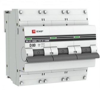 Автоматический выключатель  EKF mcb47100m-3-80D-pro 149438
