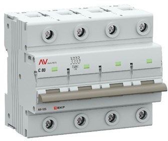 Автоматический выключатель  EKF mcb125-4-80C-av 149556