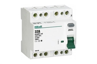 Выключатель дифференциального тока (ВДТ, УЗО)  DEKraft 14249DEK 149770