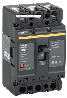 Автоматический выключатель в литом корпусе  IEK SVA10-3-0025-02 149923