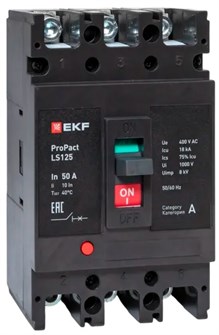 Автоматический выключатель в литом корпусе  EKF mccb-125-18-3-50-ls 149942
