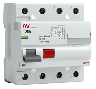 УЗО  EKF rccb-4-25-300-s-av 150091