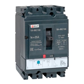 Автоматический выключатель в литом корпусе  EKF mccb99C-100-25 150186
