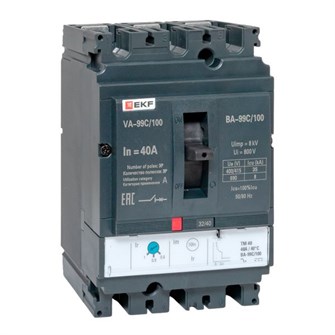 Автоматический выключатель в литом корпусе  EKF mccb99C-100-40 150187