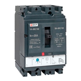 Автоматический выключатель в литом корпусе  EKF mccb99C-160-25 150196