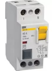 Выключатель дифференциального тока (ВДТ, УЗО)  IEK MDV10-2-040-300 150501