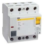 Выключатель дифференциального тока (ВДТ, УЗО)  IEK MDV10-4-025-300 150578