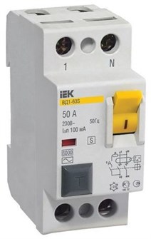Выключатель дифференциального тока (ВДТ, УЗО)  IEK MDV12-2-063-100 150585