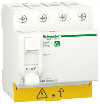 Выключатель дифференциального тока (ВДТ, УЗО)  Schneider Electric RESI9 150616
