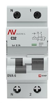 Автомат дифференциальный EKF rcbo6-1pn-32C-100-ac-av 150715