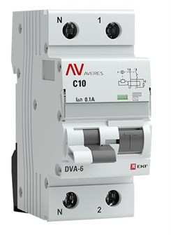 Автомат дифференциальный EKF rcbo6-1pn-10C-100-ac-av 150731