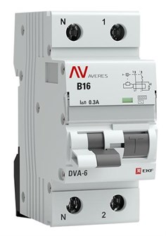Автомат дифференциальный EKF rcbo6-1pn-16B-300-ac-av 150773