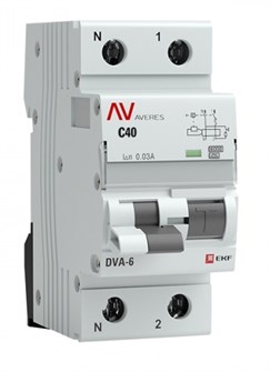 Автомат дифференциальный EKF rcbo6-1pn-40C-30-a-av 150776