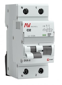 Автомат дифференциальный EKF rcbo6-1pn-32C-30-a-av 150785