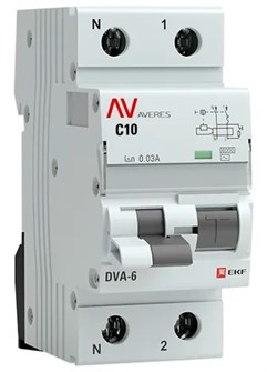 Автомат дифференциальный EKF rcbo6-1pn-10C-10-a-av 150786
