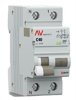 Автомат дифференциальный EKF rcbo10-1pn-40C-30-ac-av 150798