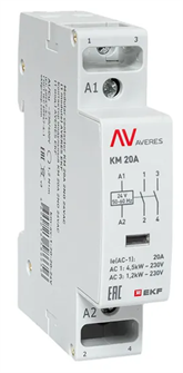 Контактор модульный EKF km-av-1-20-20-24V 151926