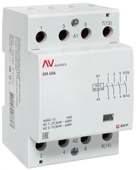 Контактор модульный EKF km-av-3-40-40-230V 152188