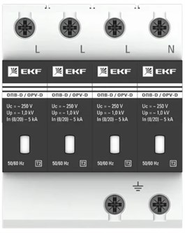 Ограничитель импульсных перенапряжений  EKF opv-d4 154852