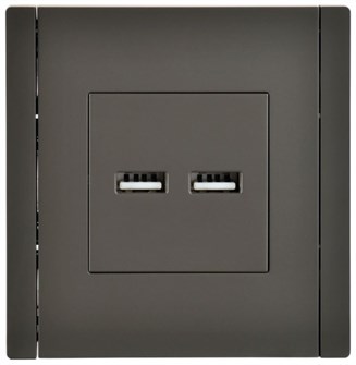 Розетка USB  IEK FP-U21-D31-K03 157093