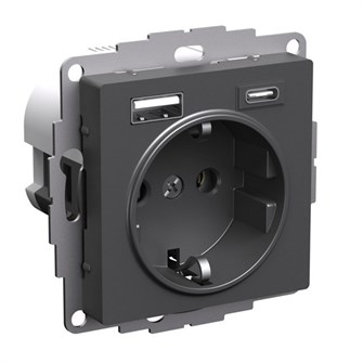 Розетка с заземлением с 2 USB  Systeme Electric ATN001432 157261