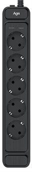 Сетевой фильтр  AGNI TP-FS5E-2m-black 157661