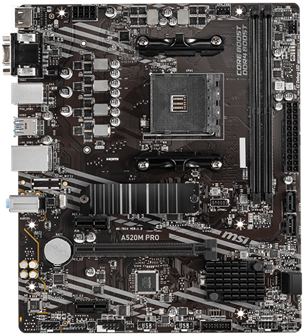 Материнская плата mATX MSI A520M PRO 107175