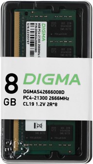 SODIMM DDR4 8GB Digma DGMAS42666008D 107763