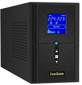 Источник бесперебойного питания  Exegate SineTower SZ-1000.LCD.AVR.2SH.1C13.USB 101386