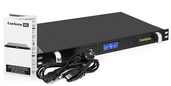 Источник бесперебойного питания  Exegate ServerRM UNL-650.LCD.AVR.4C13.RJ.USB.1U 101415
