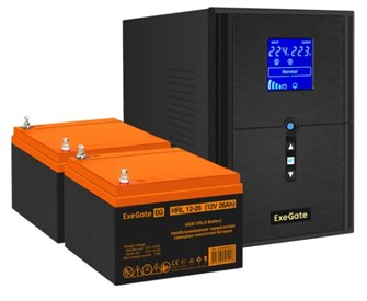 Комплект  Exegate SineTower SZ-2000.LCD.AVR.3SH.1C13.USB 102381