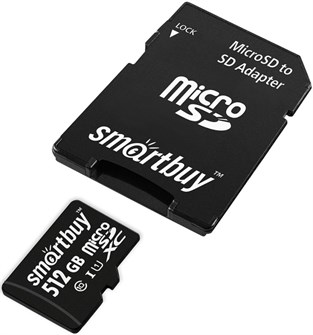 Карта памяти MicroSDXC 512GB SmartBuy SB512GBSDCL10-01 122030
