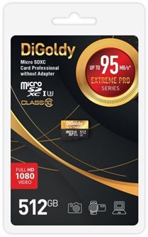 Карта памяти MicroSDXC 512GB DiGoldy DG512GCSDXC10UHS-1-ElU3 w 122036