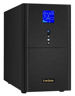 Источник бесперебойного питания  Exegate SineTower SZ-3000.LCD.AVR.3SH.1C13.RJ.USB 102386