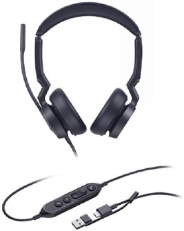 Гарнитура проводная Yealink UH46 Dual UC USB-C/A 122560