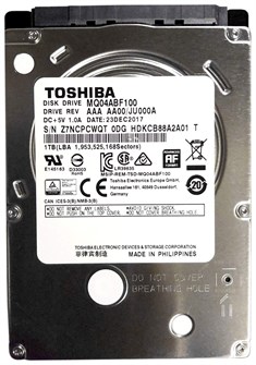 Жесткий диск 1TB SATA 6Gb/s Toshiba (KIOXIA) MQ04ABF100 102812