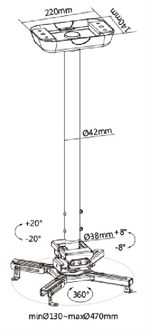 Крепление потолочное FIX PRB-20-02M 125831