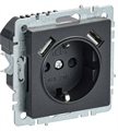 Розетка с заземлением  IEK BR-R14-16-U21-D21-K46 157069