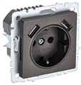 Розетка с заземлением  IEK BR-R14-16-U21-D21-K45 157071