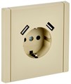 Розетка с заземлением с 2 USB  IEK FP-R14-16-U21-D31-K10 157177